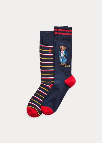 Men's Polo Ralph Lauren Polo Bear 2-Pack Socks | 485193LCZ